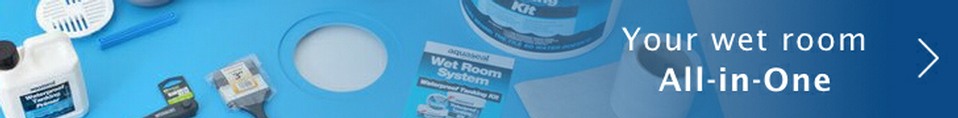 Wet room shower tray kits